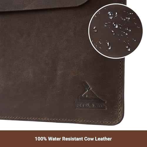 BEVEL & AWL Evoke 100% Full Grain Cow Leather Sleeve for Laptops, Pro 16 Inch (M1 Pro, M1 Max, M2 Pro, M2 Max, M3 Pro, M3 Max) 2021-2024, Handcrafted Laptop Sleeve 16 Inch Laptop Case