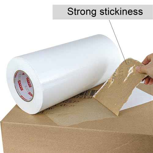 12 Inch Wide Duct Tape, Industrial Grade 30Yards (90 ft) Wide Tape Duct, 9 Mil Heavy-Duty, Waterproof, Strong, Flexible, No Residue, for Crafts & Home Improvement (White, 12'' x 90ft)