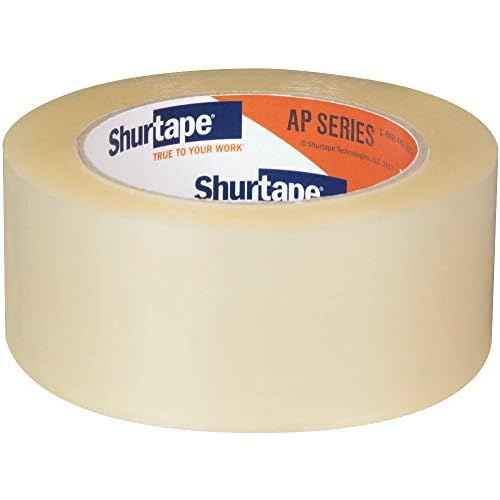 Shurtape AP 201 Medium Duty Shipping and Packaging Tape, Clear, 48mm x 100 Meter Roll, 6-Pack (232518)