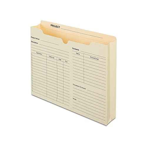 Staples 486083 Manila Reinf Pre-Printed Jackets LTR 2-Inch Expansion 50/BX