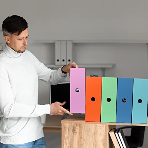 Colarr Bright Color 12 Pack Cardboard Magazine File Holders & Book Bins