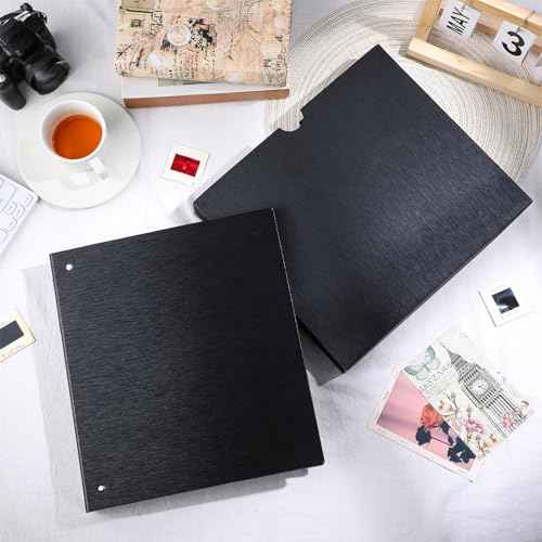 Protective Photo Slide Storage Box Set - 50 Pages Acid Free Protector 3 Ring Pocket Binder With Plastic Sleeves - Holds 20 35mm Slides Each Page - Presentation Book for Organizing