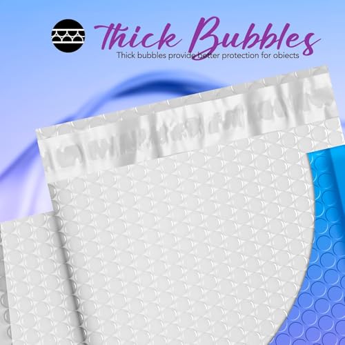 Fuxury 6x10-Inch Blue Purple Bubble Mailers 100 Pack – Opaque Padded Envelopes for Shipping