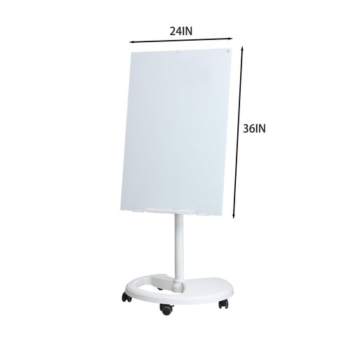 Dry Erase Board with Locking Casters Height Adjustable, Large Portable Magnetic Whiteboard with Stand, 36'' x 24'' Rolling Whiteboard for Office, Classroom & Home