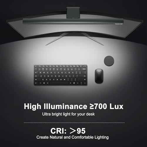 Monitor Light Bar with Remote Control, Eye-Care Computer Monitor Lamp Dimmable Screen Light Bar, No Screen Glare Home Office Gaming Desk Lamp