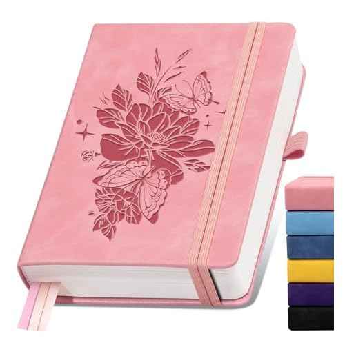 Lined Journal Notebook 365 Pages, A5 Leather Journals for Writing Women & Men, Hardcover Notebook with 100GSM Thick Paper, Daily Journal Notebook for Travel, Work, School, Note Taking, College Ruled