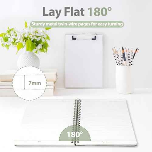 Journaling Notebooks, Lined Spiral Journal Notebook for Women & Men, 146 Pages College Ruled Hardcover Note Book for Work, Note Taking, Journaling, School, Writing, A5(5.5''x8'')