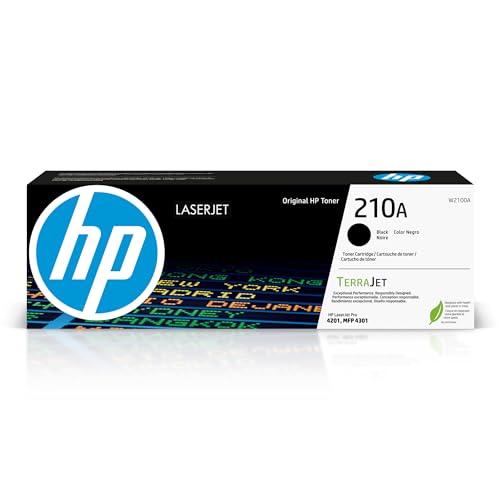 HP 210A Black Toner Cartridge for LaserJet Pro 4201 & MFP 4301 Series - 14.33 x 3.62 x 4.76 inches