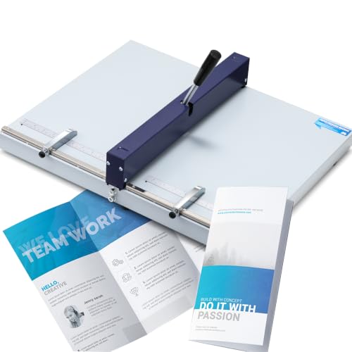 Mxmoonant 18'' Manual Creasing Machine with Metric/Imperial Scale 60-500 GSM, 455X540mm