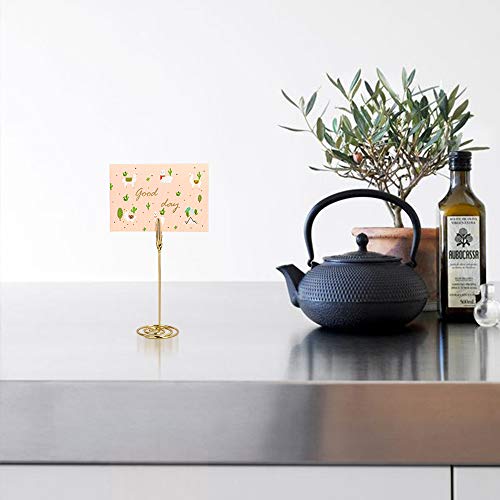 Gold 12pcs Table Card Holders with Base – Wedding & Event Place Card Clips