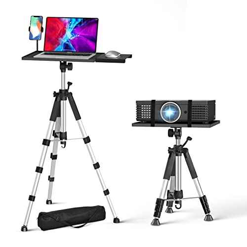Projector Stand Tripod - Each Leg Height Can Be Adjusted Independently, Adjustable Height from 17.6 to 51.4 Inches