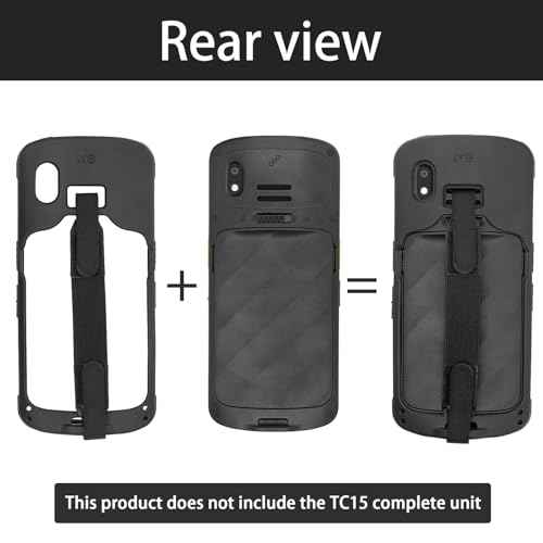 TC15 Protective Case with Handstrap for Zebra TC15 Barcode Scanner Handheld Mobile Computer, Rugged Bumper Cover