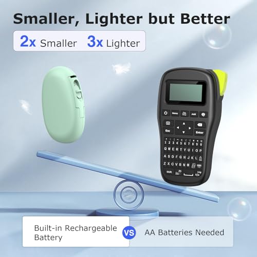 SUPVAN E10 Bluetooth Label Maker with 3 Tapes Green Bundle - Office & Home Organization