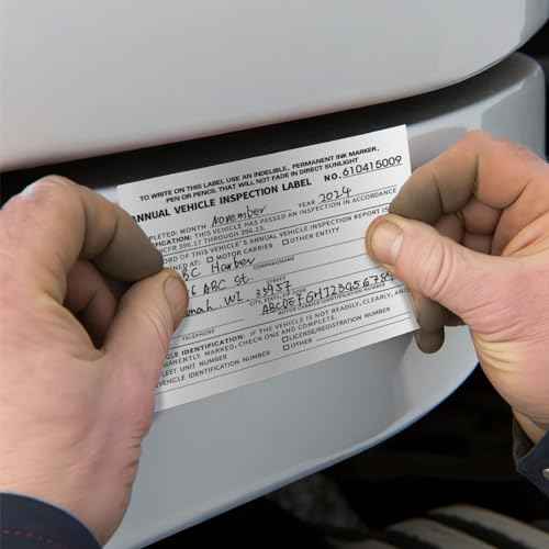 Annual Vehicle Inspection Report Form 30-pk 3-Ply Carbonless,Adhesive Vinyl Label 2-Ply