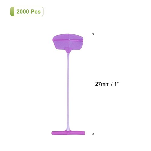 MECCANIXITY 2000 Pcs Standard Tagging Barb Fasteners, 1 Inch Purple Tagging Gun Fasteners Tagging Gun Refill Plastic Garment for Clothing Fine Stitch Price Refills Tag Label