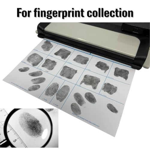 Large Rectangle Fingerprint Ink Pad Ultra-Black Quick-Dry for Notary & Law Enforcement – Single