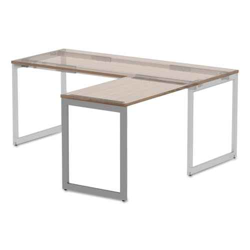 Alera alera Open Office Series o-Leg Return Base, Fully Adjustable, 36 to 70.78w x 23.38d x 28.5h, Silver