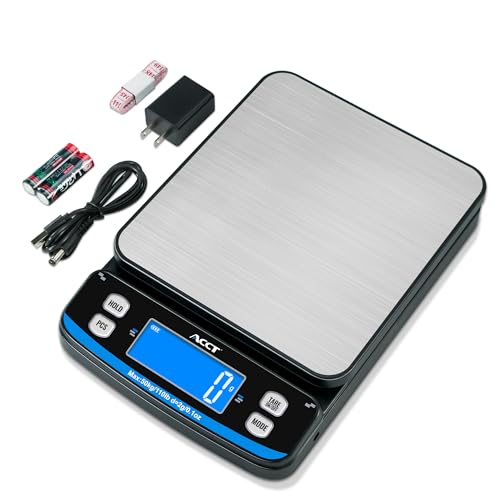 110 lb Digital Postal Scale with Stainless Steel Platform, Tare & USB Power