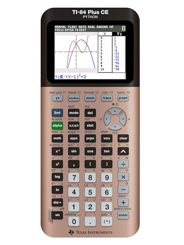 Texas Instruments TI-84 Plus CE Graphing Calculator Rose Gold - High-Resolution Color Display