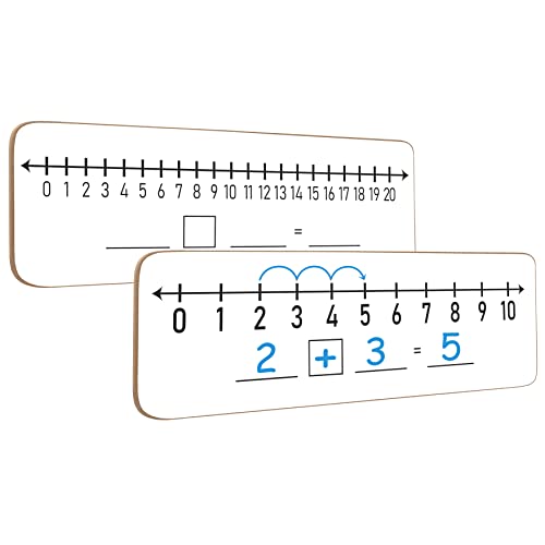 Scribbledo Double Sided Dry Erase Number Line Board 12x4” for Grades 1-2 - Variation 1 Board