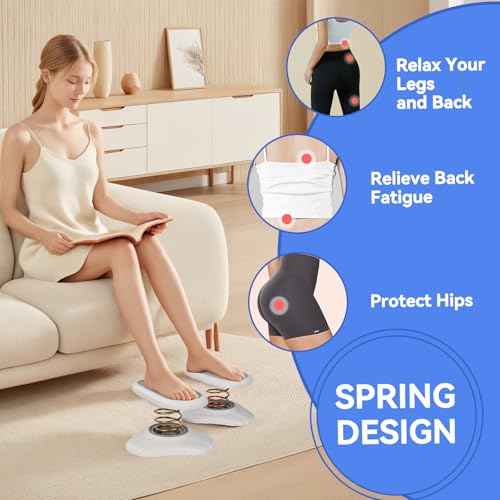 Foot Rest for Under Desk at Work £¬Ergonomic Foot Stool Under Office Desk - Rocking for Fidgeters£¬Effectively Relaxes The Leg Muscles£¬2 Pieces Grey