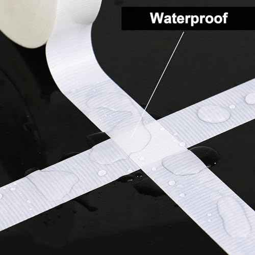 Industrial Grade White Duct Tape, 1 inch x 60 yds, HeavyDuty, Flexible, No Residue, All-Weather Waterproof Tape, UV Resistant for Crafts & Home Improvement