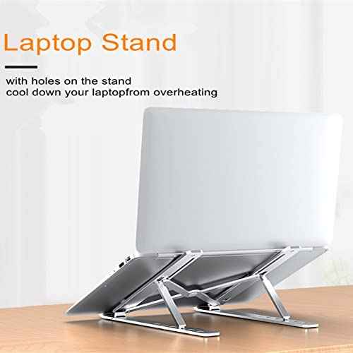 Laptop Stand for 13.3" Laptop Holder Riser Computer Stand, Adjustable Foldable Portable Notebook Stand, Compatible with 13" MacBook Pro and MacBook Air and Tablets, Grey (STAND001)