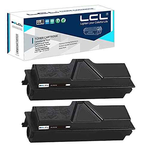 LCL Compatible Toner Cartridge Replacement for Kyocera TK132 TK-132 1T02HS0US0 FS-1028mfp FS-1128mfp FS-1300D FS-1350DN (2-Pack Black)