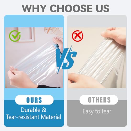 POLYSELLS 100 Count 6"x9" Strong Self Seal Clear Poly Bags with