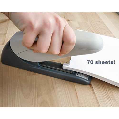 PowerForce 70 Heavy Duty Flat Clinch Office Stapler, 2 to 70 Sheets Using one Size 3/8" Leg-Length Staple, includes 400 Staples and a Staple Remover