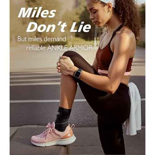 Flat Knitting Ankle Brace For Women&Men, 7-Zone Dynamic Compression Sleeve w/Flex Strap,Foot Support For Sports, Sprained Ankle, Achilles Tendonitis, Plantar Fasciitis Relief(Pack of1)XL, Black