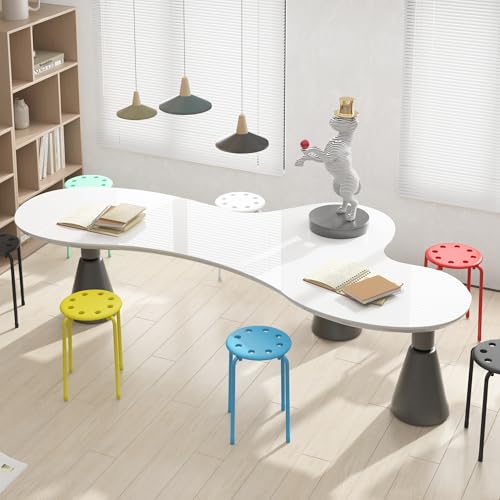 VECELO 6-Piece Colorful Stacking Stools for Classrooms – Lightweight, Stackable, 17.7" High