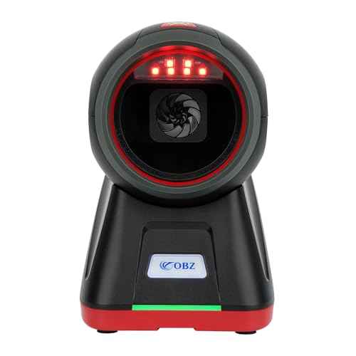 2D QR Hands-Free Barcode Scanner Omnidirectional Automatic Sensing Scanning Barcode Reader 2D Barcode Scanner for Android, iOS, Windows, Mac, USB Wired Barcode Reader with Drop Resistant Dustproof