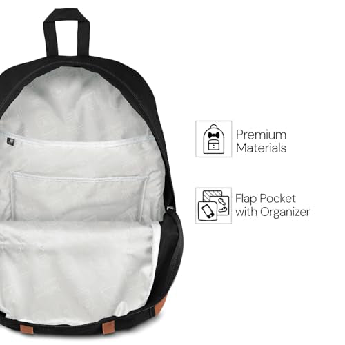 JanSport Cortlandt Laptop Backpack, Misty Rose, 15¡± Laptop Sleeve-Synthetic Leather Shoulder Computer Bag with Large Compartment, Padded Straps-Book Rucksack for Men, Women