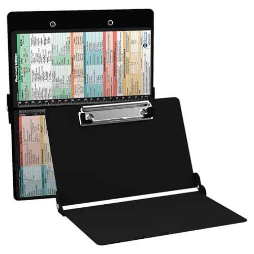 Whitecoat¢ç Clipboard - Pharmacy Edition (Bi-Fold, Black)