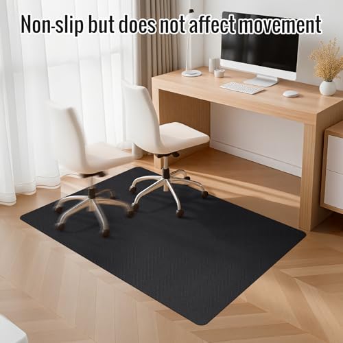 Higoom 36x48 Anti-Slip PVC Chair Mat for Hard Floors - Black, Heavy Duty Waterproof Floor Protector