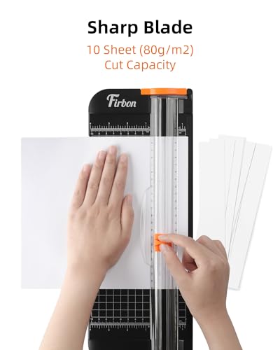 Firbon Orange Paper Cutter Replacement Blades for A4, A5 & More - Safe, Sharp, Durable
