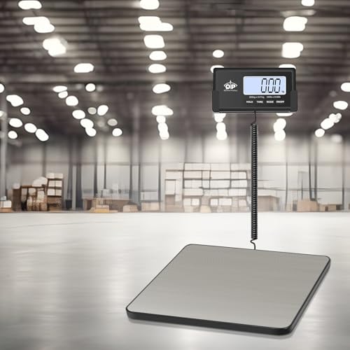 QP Light Gray Digital Postal & Shipping Scale 440 lb x 10g with Backlit Display