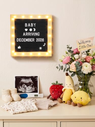 Light Up Velvet Letter Board with LED Lights - Custom Message Sign for Home & Events