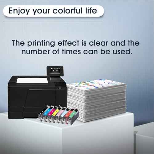 CLI-8 Ink Cartridges 8-Pack Replacement for Canon CLI 8 cli8 Ink Cartridges Combo Pack Compatible for Pixma Pro9000 and Pro9000 Mark II Printer (1BK 1C 1M 1Y 1PC 1PM 1R 1G)