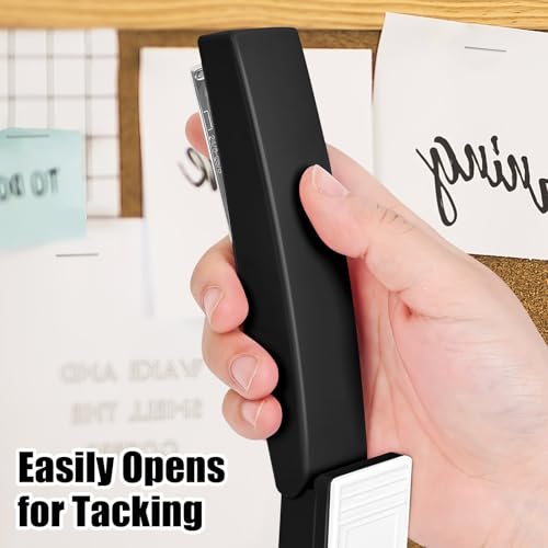 Muxdilu Black 25-Sheet Capacity Desktop Stapler with Staples & Remover