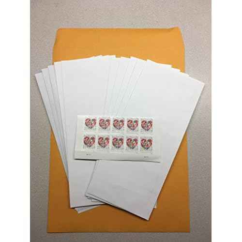 10 Forever Stamps with 10 Peel-and-Sticky Envelopes (Stamp Design May Vary)