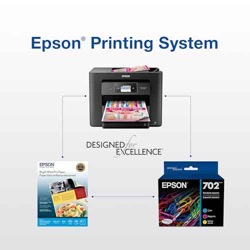 EPSON 702 DURABrite Ultra Ink High Capacity Black Cartridge (T702XL120-S) Works with WorkForce Pro WF-3720, WF-3730, WF-3733