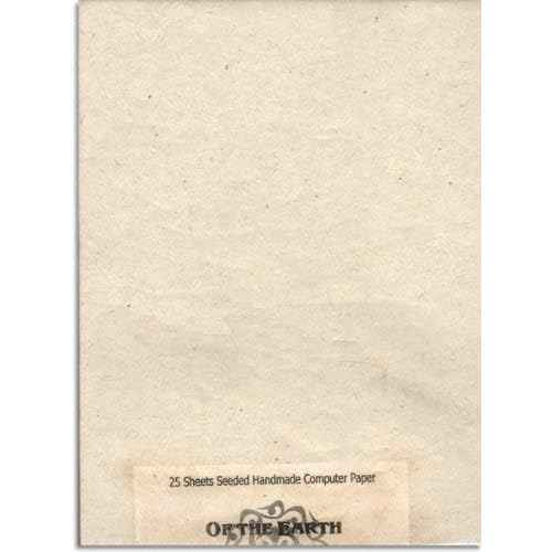 Of The Earth Recycled Lotka Printer Paper Embedded with Wildflower Seed - 8.5" x 11" (2 Pack- 50 Sheets of Paper Total)