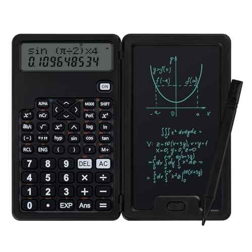 Scientific Calculators for Students, Office Desktop Calculators, 240 Computing Functions, Small Calculator with Notepad, Ideal for Middle High School Students and Teachers (Black)