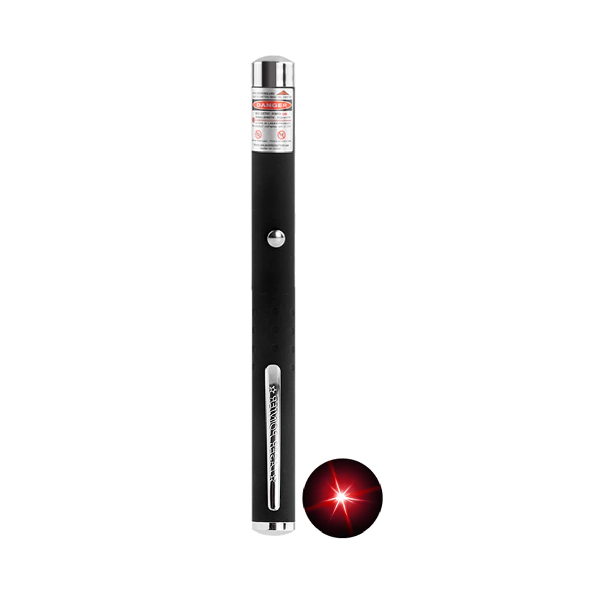 CHUQIANTONG Laser Pointer Cat Toys Red Laser Presentation Remotes for Indoor Classroom Interactive Teaching (Red, Without Battery 1 Pack)