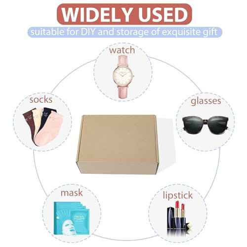 Mat Board Center, 8x6x3 Shipping Brown Boxes, Small Corrugated Cardboard Box, Business Mailer, Gifts Mailing, T-Shirt, Kraft Paper 26 Pack