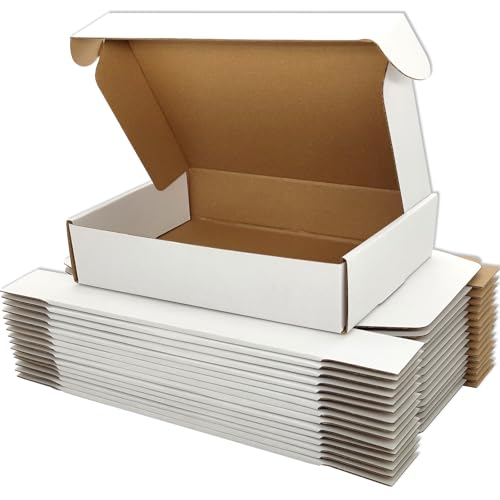 7x5x2 White Corrugated Shipping Boxes Set of 50 - Cardboard Mailer Packaging