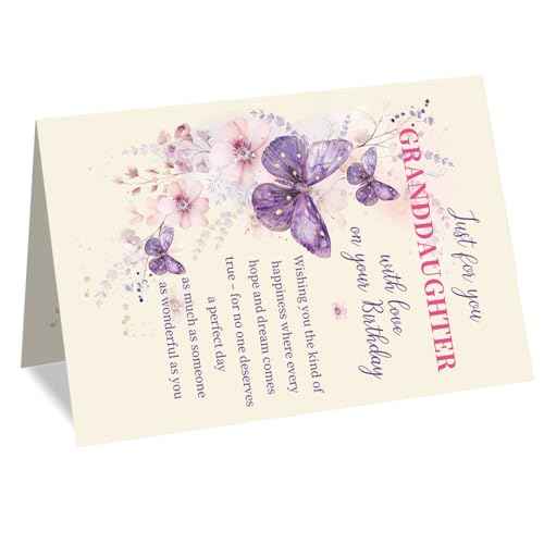 Granddaughter Birthday Card, Happy Birthday Card Gift for Granddaughter, Adult Birthday Gift for Her