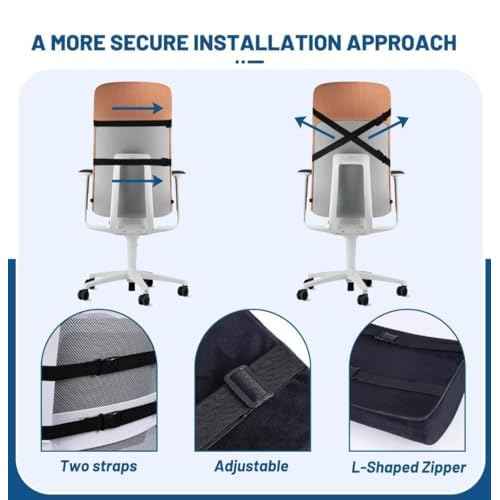 Memory Foam Chair Cushion and Back Support for Office Chair, Lumbar Support Pillow, Non Slip Sitting and Back Rest for Gaming, Car Seat Cushion and Office Chair